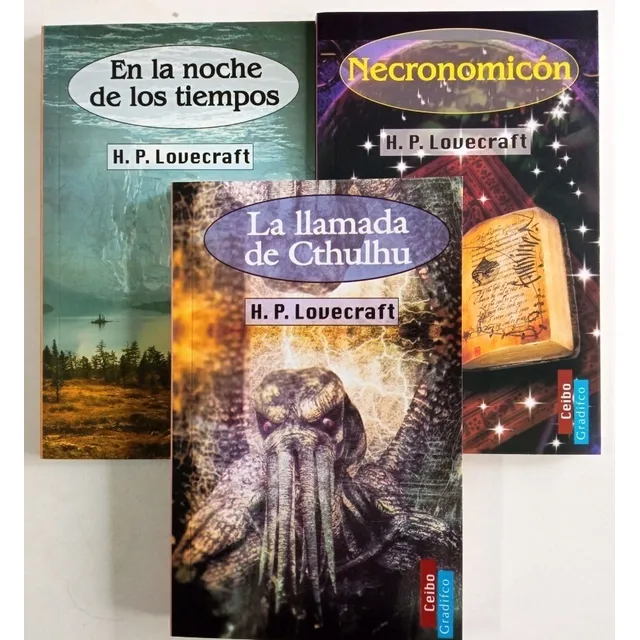 Lovecraft X3 Necronomicon + Cthulhu + Noche Tiempos Gradifco