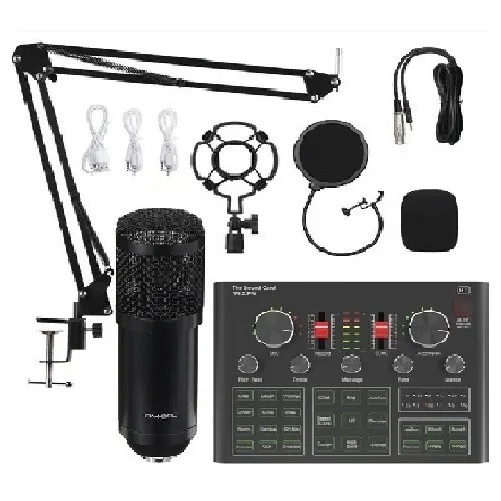 Bm800x2 Microfono Condensador De Estudio + Consola          