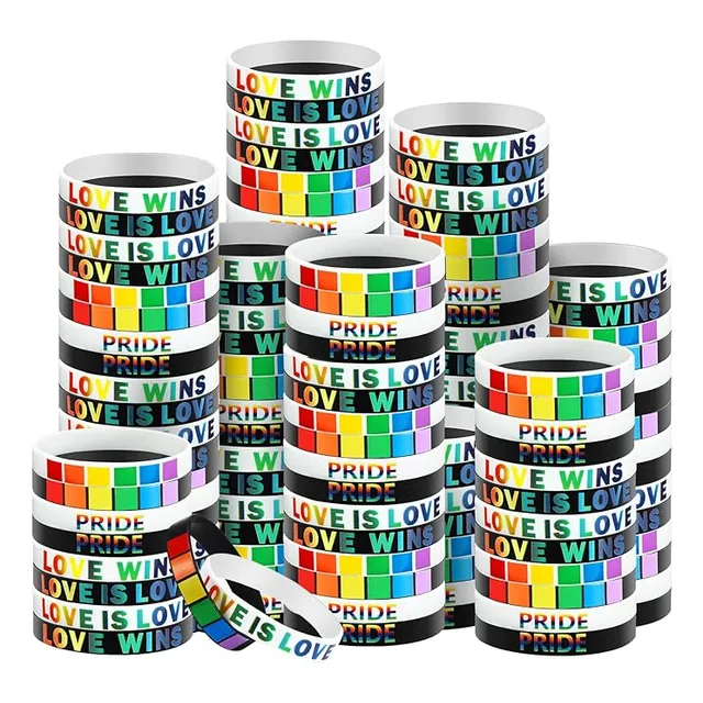 Pulseras De Goma Silicone Lgbt Orgullo Gay (16 Unidades)