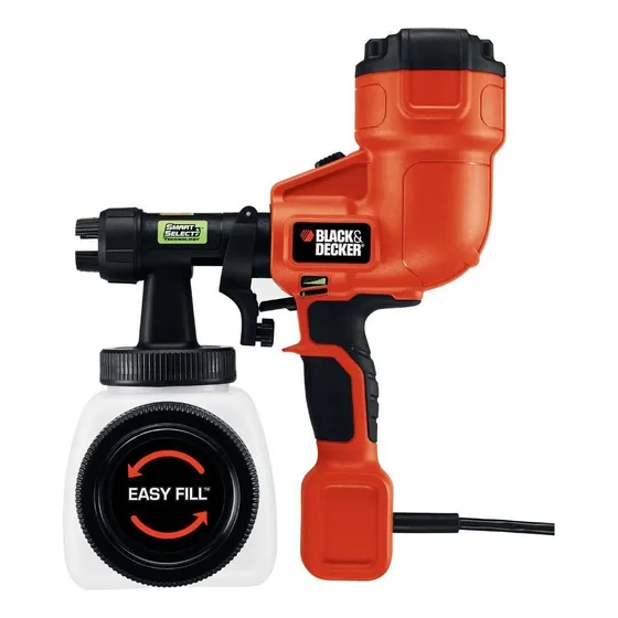 Pistola de Pintura Elétrica HVLP Black Decker, Modelo BDPH200B, Ideal para Pintura e Pulverização, 127V