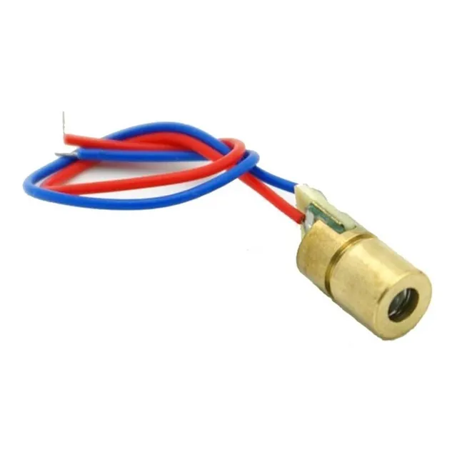 Led Diodo Laser 3v 5mw Rojo Con Lente Cables Arduino Nubbeo