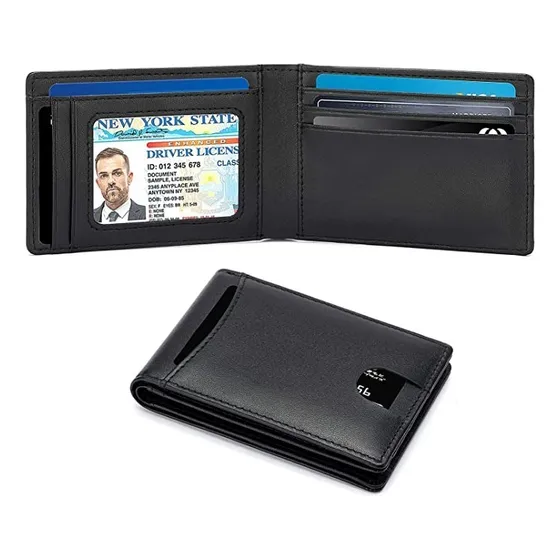 Wallet Monedero Carteras para Hombre Doxungoo color Negro