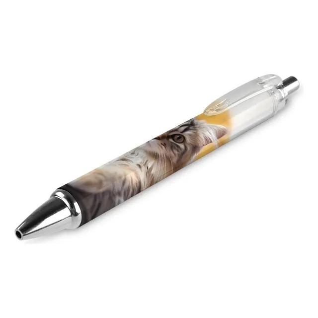 Boligrafo Retractil Diseño Gato Bosque Siberiano Tinta Azul