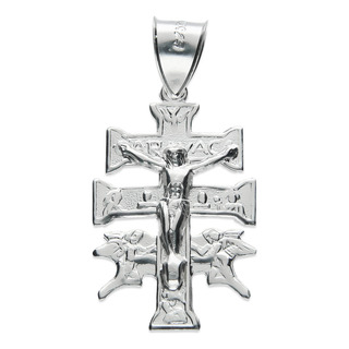 Dije Cruz De Caravaca Slim En Plata .925 Taxco Gro Color Blanco Dije Cruz De Caravaca Slim En Plata .925 Taxco Gro Color Blanco