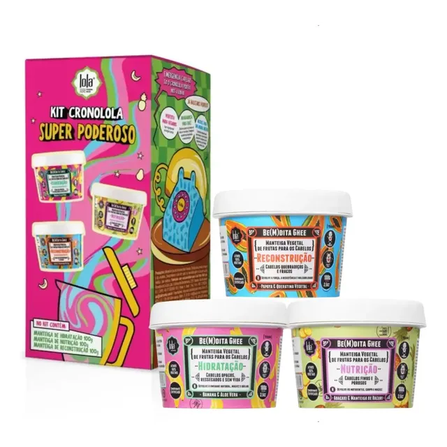 Kit Capilar Cronolola Lola Cosmetics 3 Máscaras 300 mL