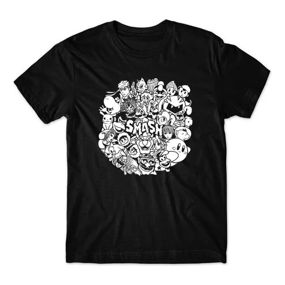 Camiseta Manga Corta Logo Smash Video Juegos Mario Bros 