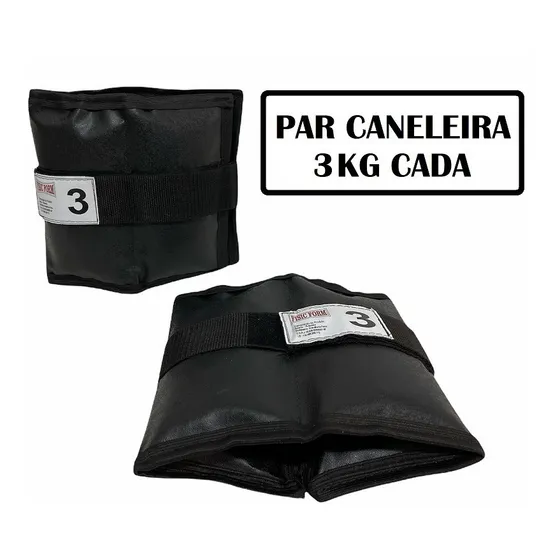 Tornozeleira De Peso 3 Kilos Par Profissional 