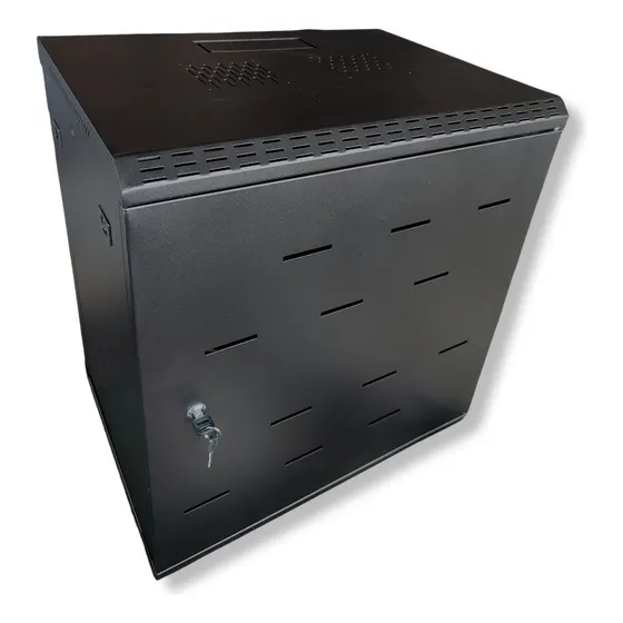 Rack Gabinete Cerrado De Pared 9u Color Negro Metalnet