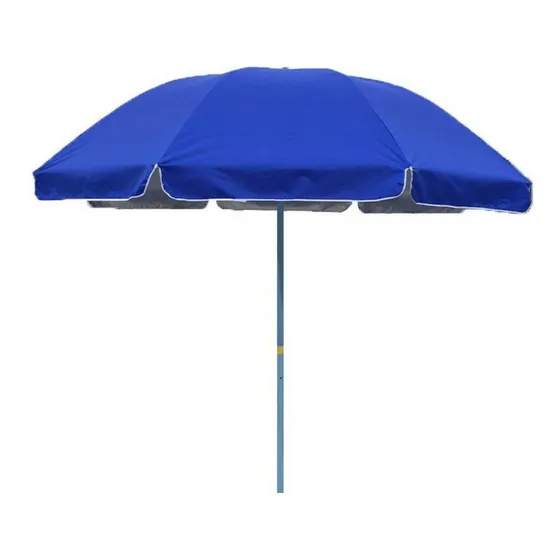 Sombrilla De Jardín O Playa 2.4 Metros De Díametro Azul Con Protector Uv Y Funda Global Imports Sombrilla Playera Reforzada Alta Calidad Con Rompevientos