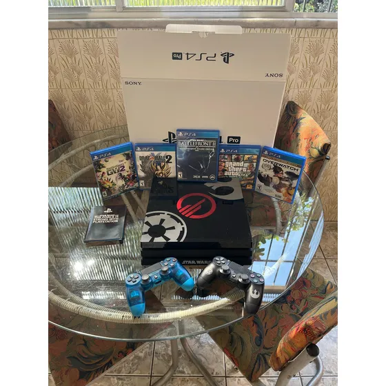  Ps4 Pro Edição Limitada Star Wars  Completo E Pronto Para A Diversão! 