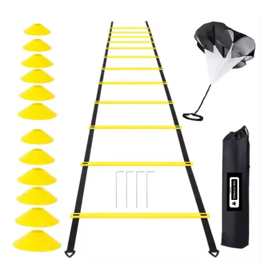 Kit Entrenamiento Deportivo Futbol Escalera Conos Paracaidas