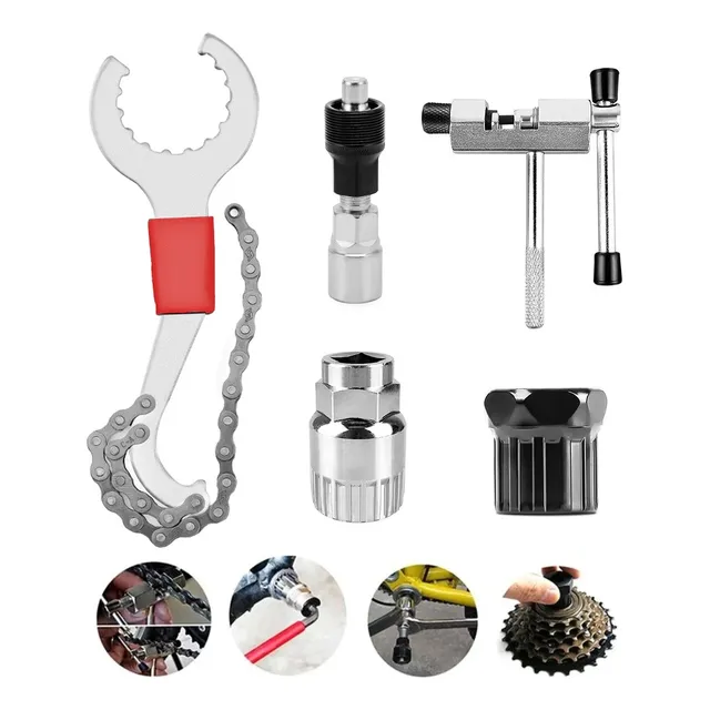 Kit Bicicleta De Herramienta 5 En 1 Extractor Pernos Cadena