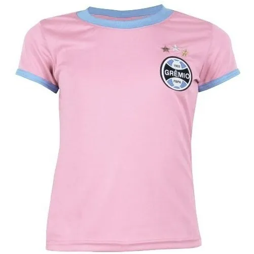 Baby Look Grêmio Dry Rosa Infantil Licenciada Original