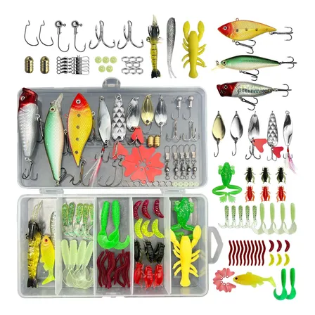 Kit Isca Artificial 78 Unidades Pescaria Tucunaré E Traíra Várias Cores