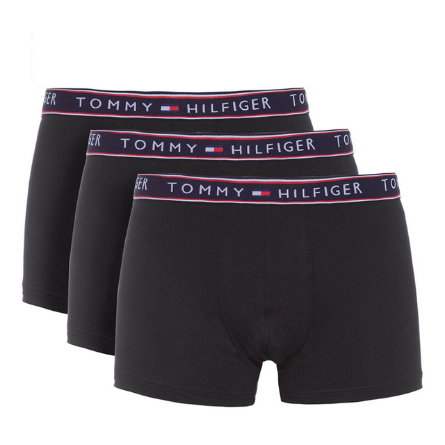 Cueca Tommy Hilfiger Stretch Trunk Colors Preta Pack 3un Cueca Tommy Hilfiger Stretch Trunk Colors Preta Pack 3un
