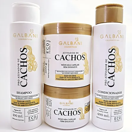 Kit Ativador De Cachos Com Manteiga De Karitê 4 Produtos