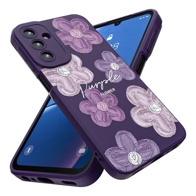 Funda Para Samsung Galaxy A15 Carcasa Uso Rudo Con Flores Dibujos