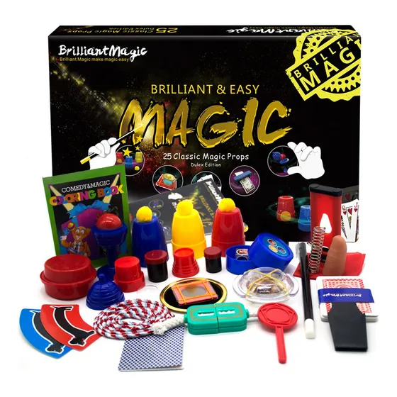 Brilliantmagic - Juego De Magia Para Niños (incluye 25 Trucos Clásicos Fáciles De Jugar, El Mejor Para Niños Y Adultos)