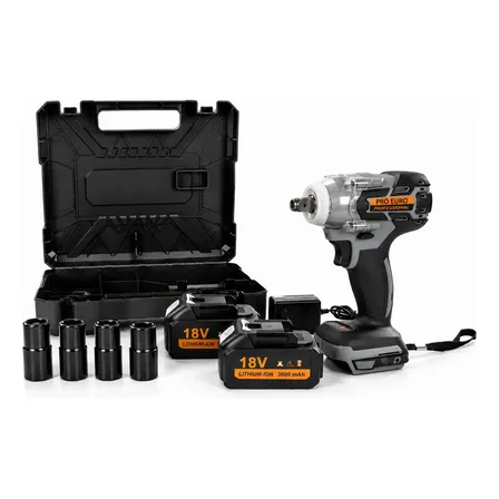 Chave Impacto Brushless Maleta 2 Baterias 4 Soquetes Ppc-18 Pró Euro Cinza-escuro 127/220v 50/60 Hz