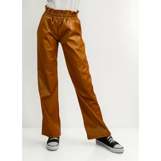 Pantalon Palazo Eco Cuero