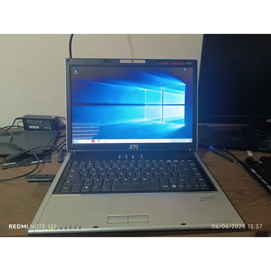 Notebook Toshiba Dual Core Windows+ Office Completo Prata