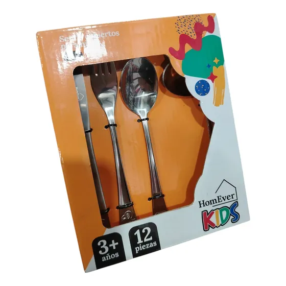 Juego De Cubiertos 12pcs Para Niños Lonchera Regalo