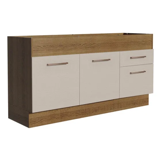 Mueble De Cocina 150cm Marrón/crema Agata Madesa