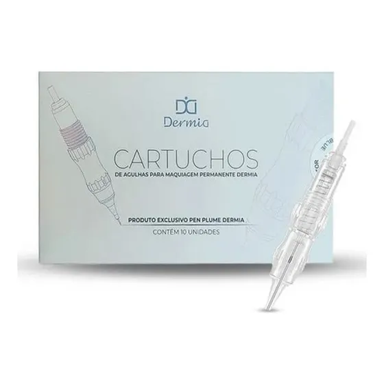 10 Agulha Dermia Plume De Rosca 1rl 0.30mm Dermografo