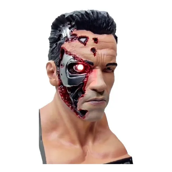 Exterminador Do Futuro T800 Busto Endoskeleton T-800 Com Led