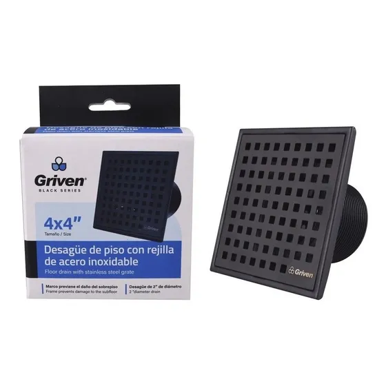 Rejilla Cuadrada Anticucaracha Acero Inox Negro 4×4 Tubo 2