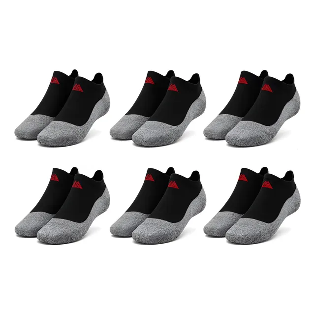 Kit 6 Pares Meias Kappa Sapatilha Corrida Invisível Original Preto-grafite 34-38