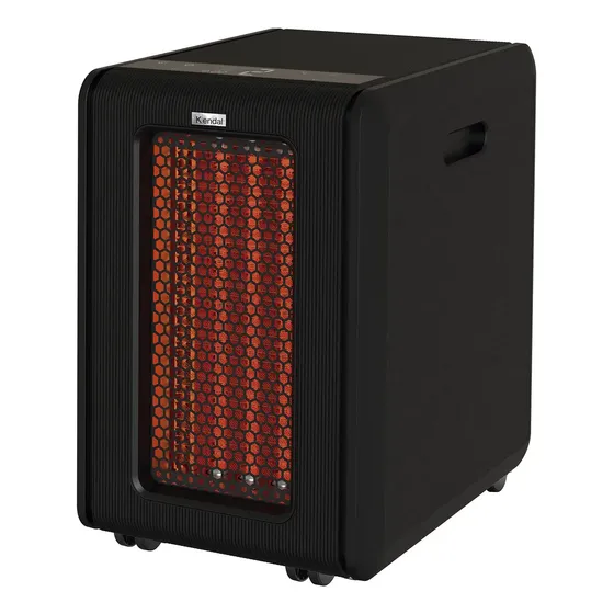 Estufa Eléctrica Infrarroja Kendal Golden Tube Con Wifi Negro