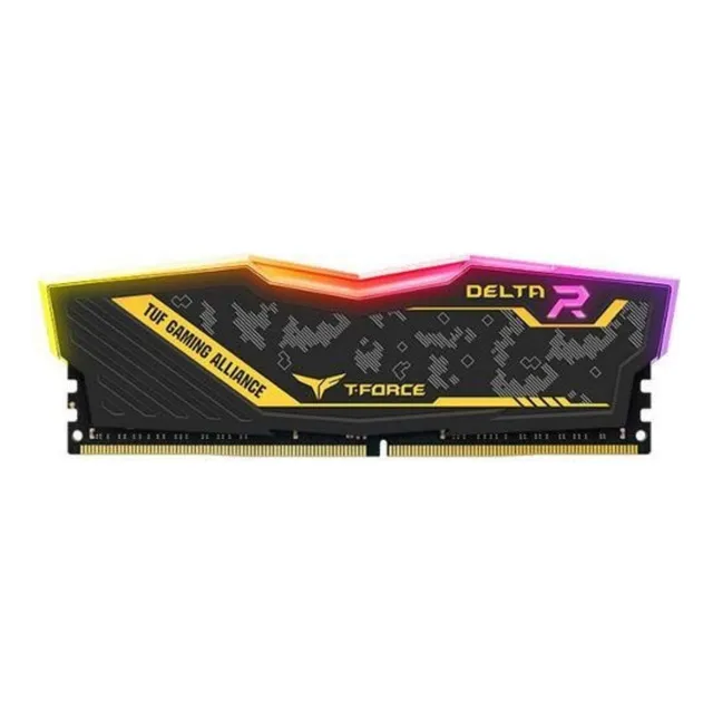 Memoria RAM T-Force Delta TUF gamer color negro 16GB 2 Team Group TF9D416G3200HC16CDC01
