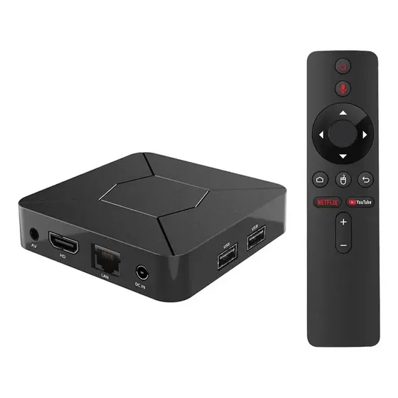 Q5 Tvbox 4k Android 10 Os Control De Voz 2gb+8gb Color Negro | Cuotas sin interés