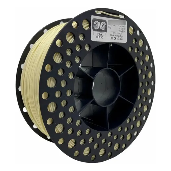 Filamento Pla 3n3 1.75mm 1kg color hueso