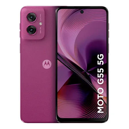 Smartphone Motorola Moto G55 5g - 256gb 16gb (8gb Ram+8gb Ram Boost) E Camera 50mp Com Ai Nfc Tela 6.5  Com Superbrilho - Rosa