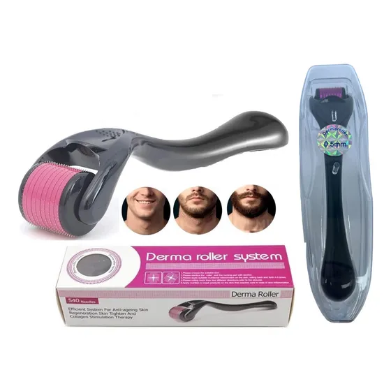 Dermaroller 0.5 Mm Titanio 540 Puntas Barba Cabello Original