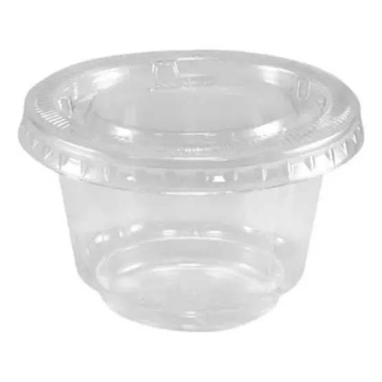 Pocillo Plástico Para Salsas 0.5oz 100 Un Con Tapa