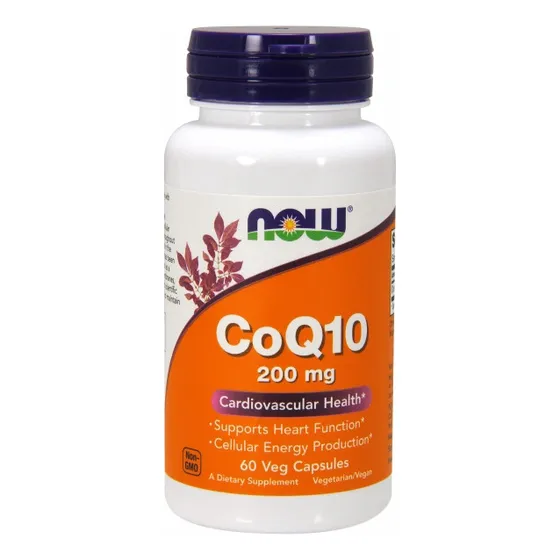 Suplemento De Coq10 De Now Foods, 200 Mg, 60 Cápsulas