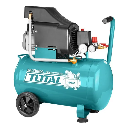 Compresor De Aire Total Capacidad 50 Litros Motor De 1.8kw 2.5hp TC1255011 Turquesa