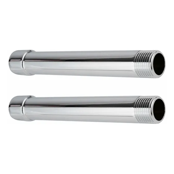 2 Extension Tubo Ducha 6  Brazo Cromado Extensible Salida Al