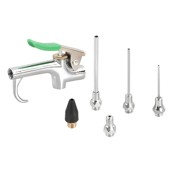 Kit Pistola Para Sopletear 4 Boquillas Punta Rosca 1/4 Lion