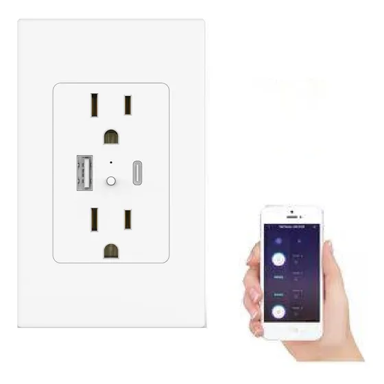 Inteligente Enchufe Pared Wifi Con Cargador Tipo C Y Tipo A