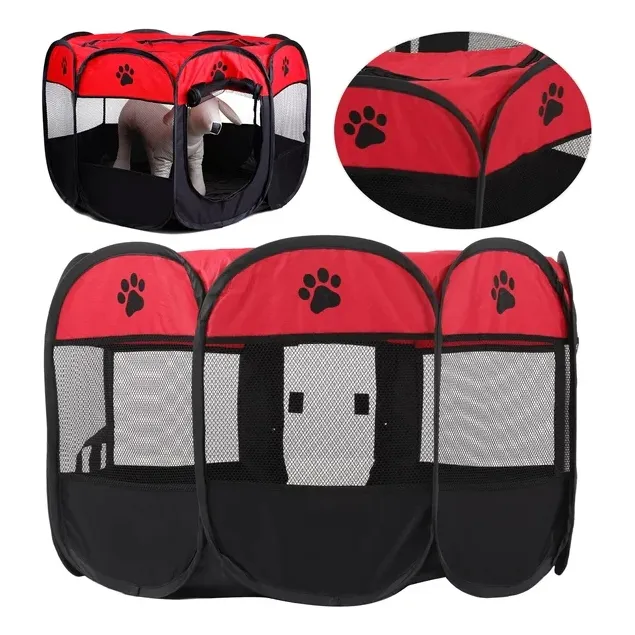 Corral Casita Perro Gato Pregable Corralito