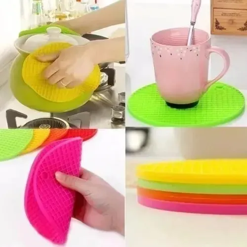 Posa Fuente Apoya Pava Asadera Platos Silicona Cocina X 3 