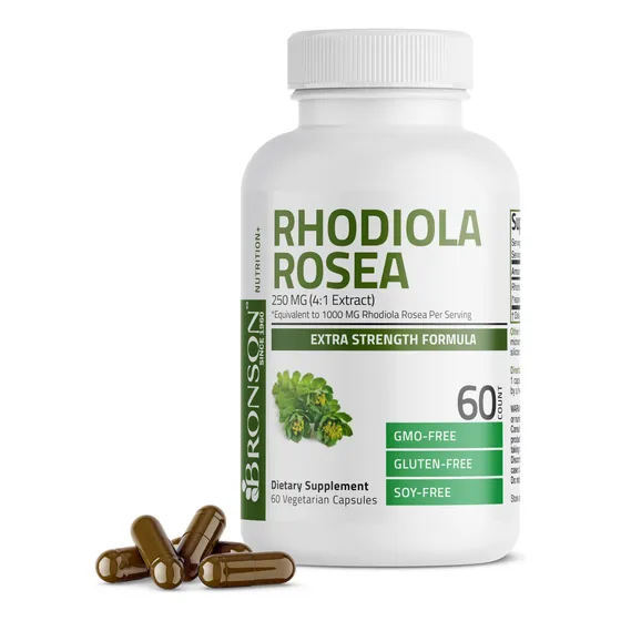 Suplemento Bronson Rhodiola Rosea 60 Cápsulas