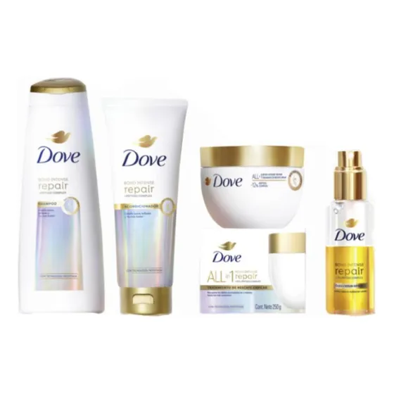 Pack Dove Bond Repair:sérum Oleo, Shampoo,acond Y Mascarilla