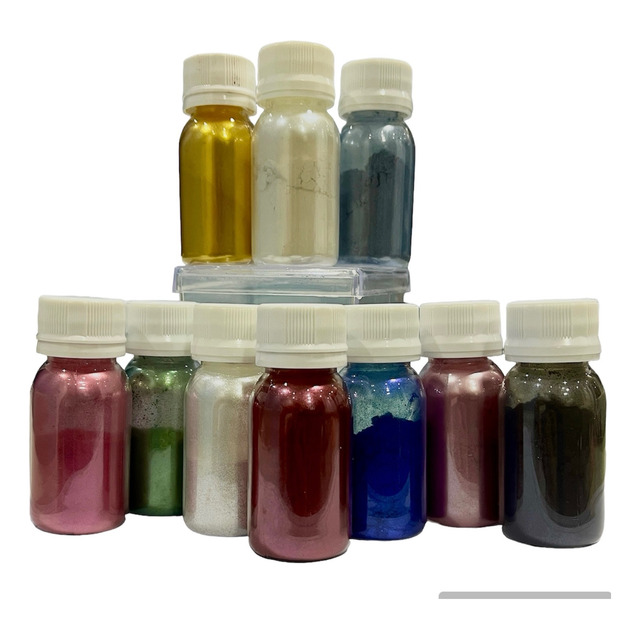 Kit -pigmento Para Resina Epóxi - Pó Mica - Perolado 10cores Kit -pigmento Para Resina Epóxi - Pó Mica - Perolado 10cores