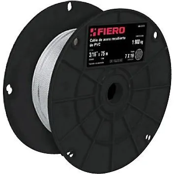 Cable Acero Recubierto Pvc 1/4' 7x19 Hilos Fiero 44224