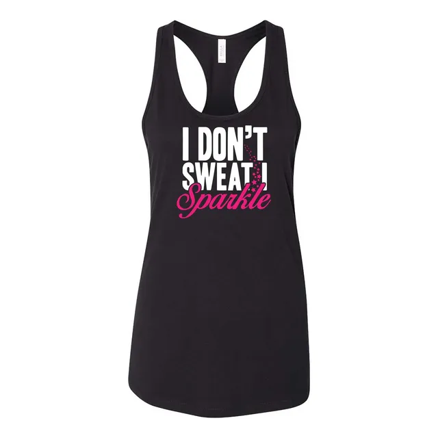 Keepin' It Fresh I Don't Sweat Sparkle Camiseta Manga Para
